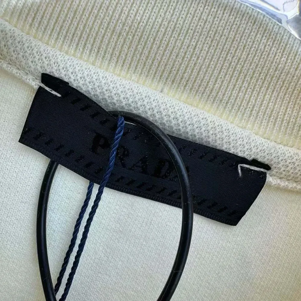 Prada Fleece Polo Natural Shirt in a Fleece Design for Men in Beige