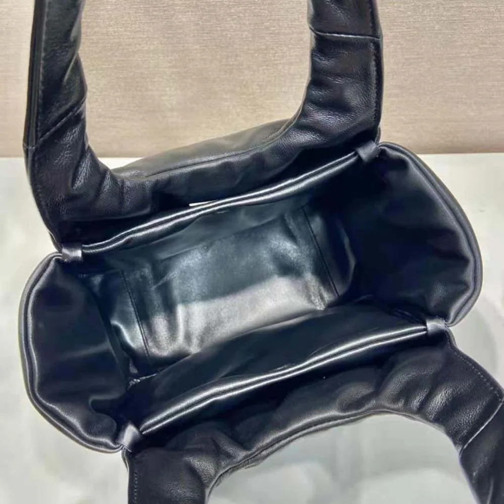 Prada Medium Padded Prada Soft Nappa Leather Bag for Women in Black Prada Medium Padded Prada Soft Nappa Leather Bag for Women in Black