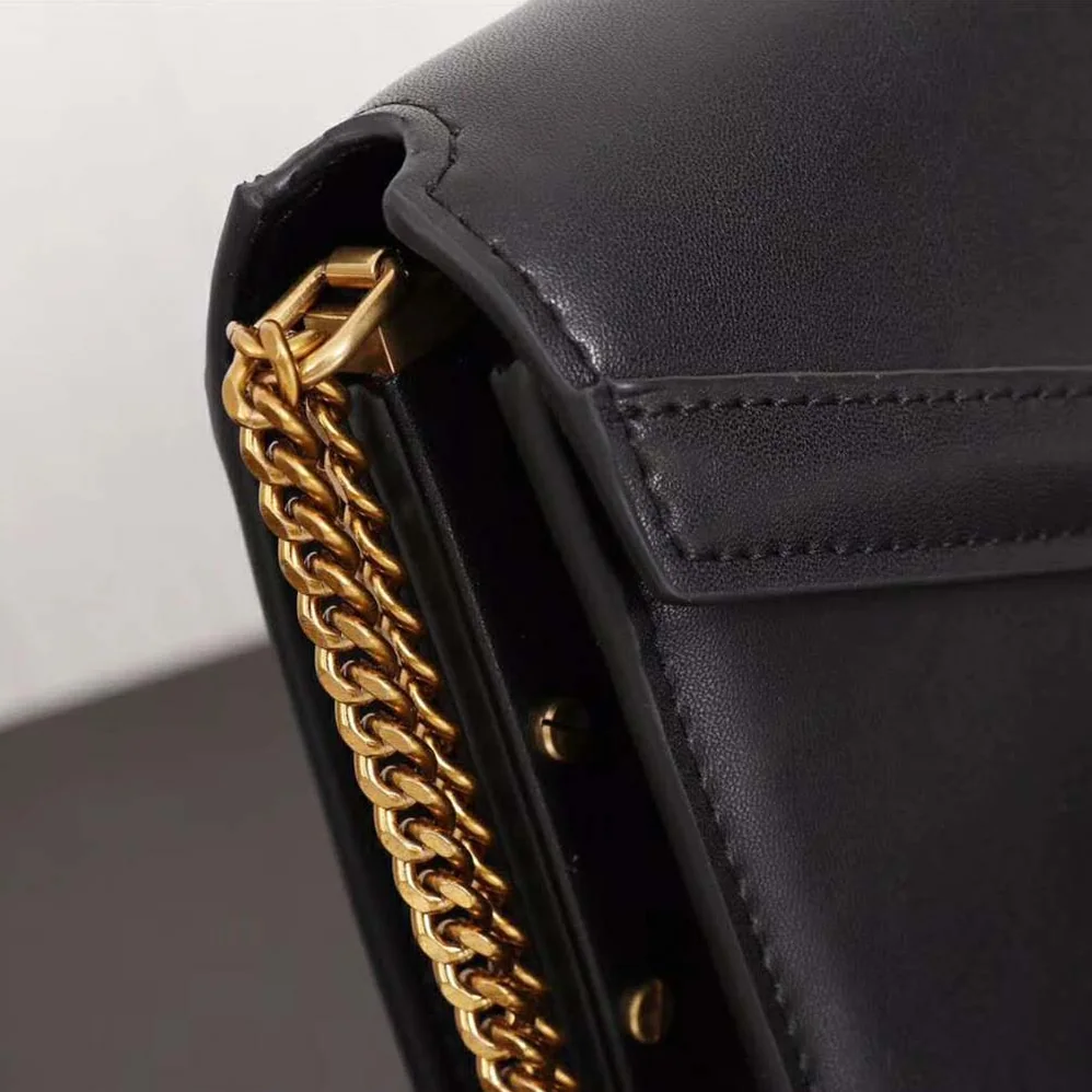 Saint Laurent YSL Cassandra Monogram Clasp Bag Smooth for Women in Black