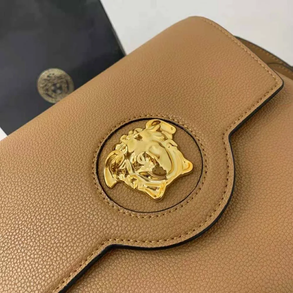 Versace La Medusa Shoulder Bag for Women in Brown Versace La Medusa Shoulder Bag for Women in Brown