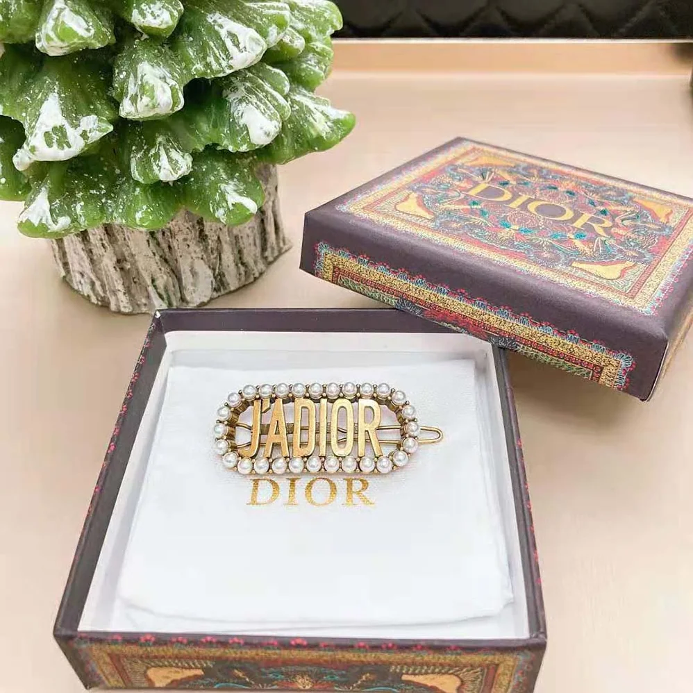Dior J'Adior Barrette Antique Gold for Women in Finish Metal Dior J'Adior Barrette Antique Gold for Women in Finish Metal
