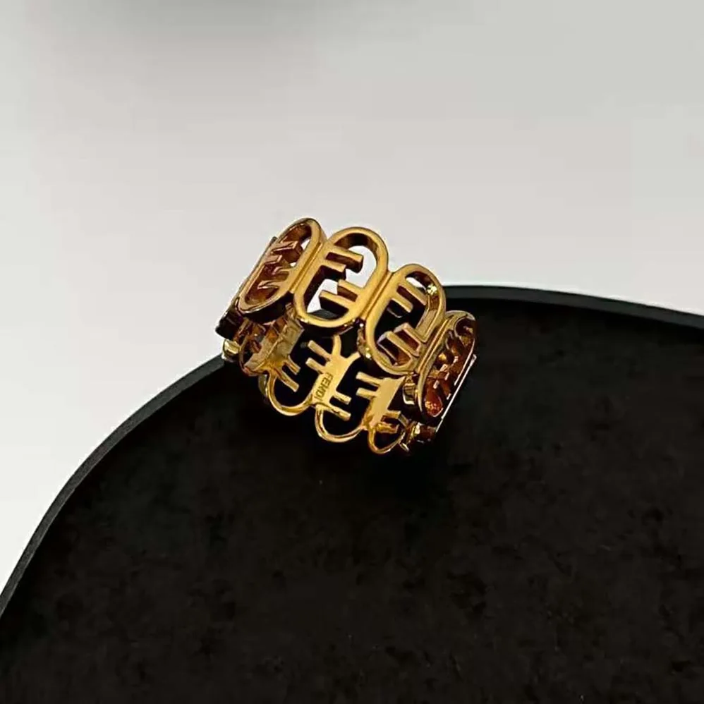 Fendi O'Lock Ring Gold for Women in coloured Fendi O'Lock Ring Gold for Women in coloured