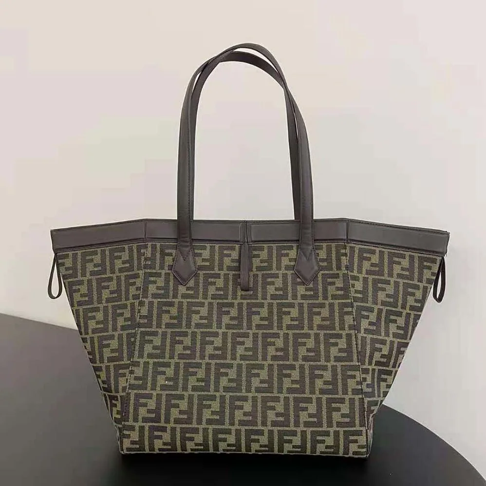 Fendi Origami Large Brown FF Jacquard Fabric Bag that can be Transformed for Women Fendi Origami Large Brown FF Jacquard Fabric Bag that can be Transformed for Women