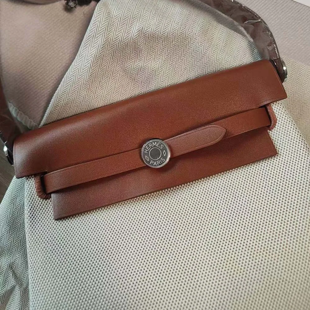 Hermes Herbag Zip 20 Bag for Women in Brown