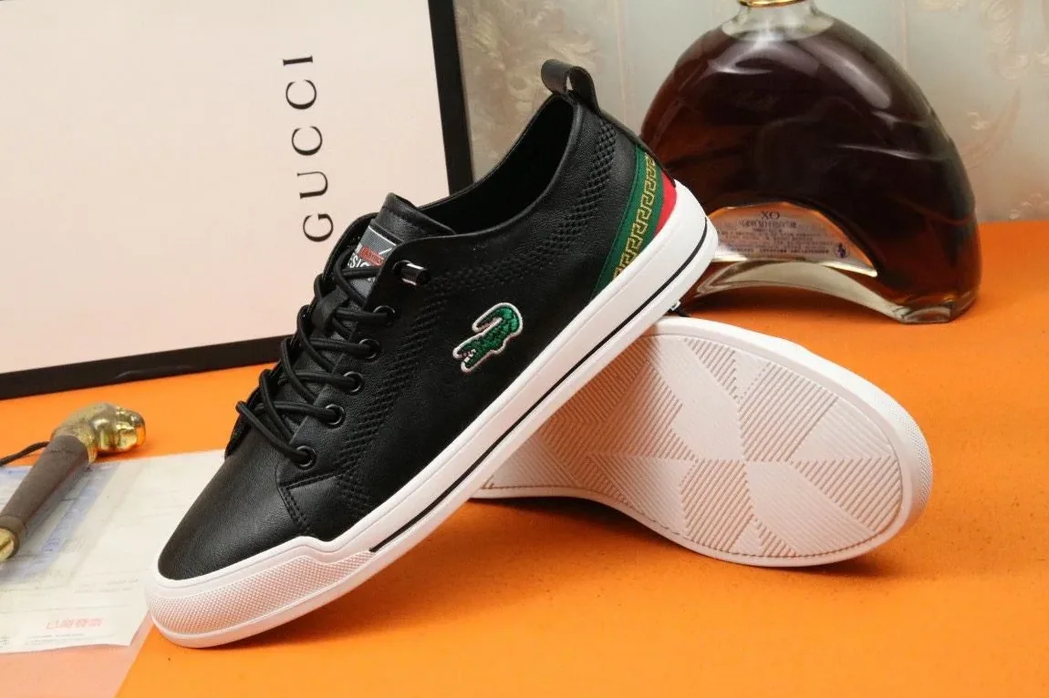 Gucci Sneaker Loafer With Embroidered Crocodile Black for Men