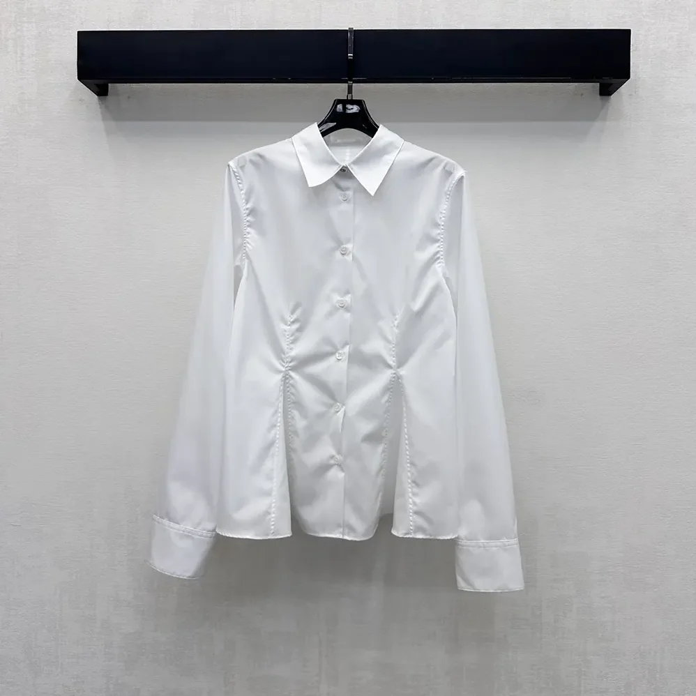 Dior Peplum Blouse White Cotton Poplin for Women