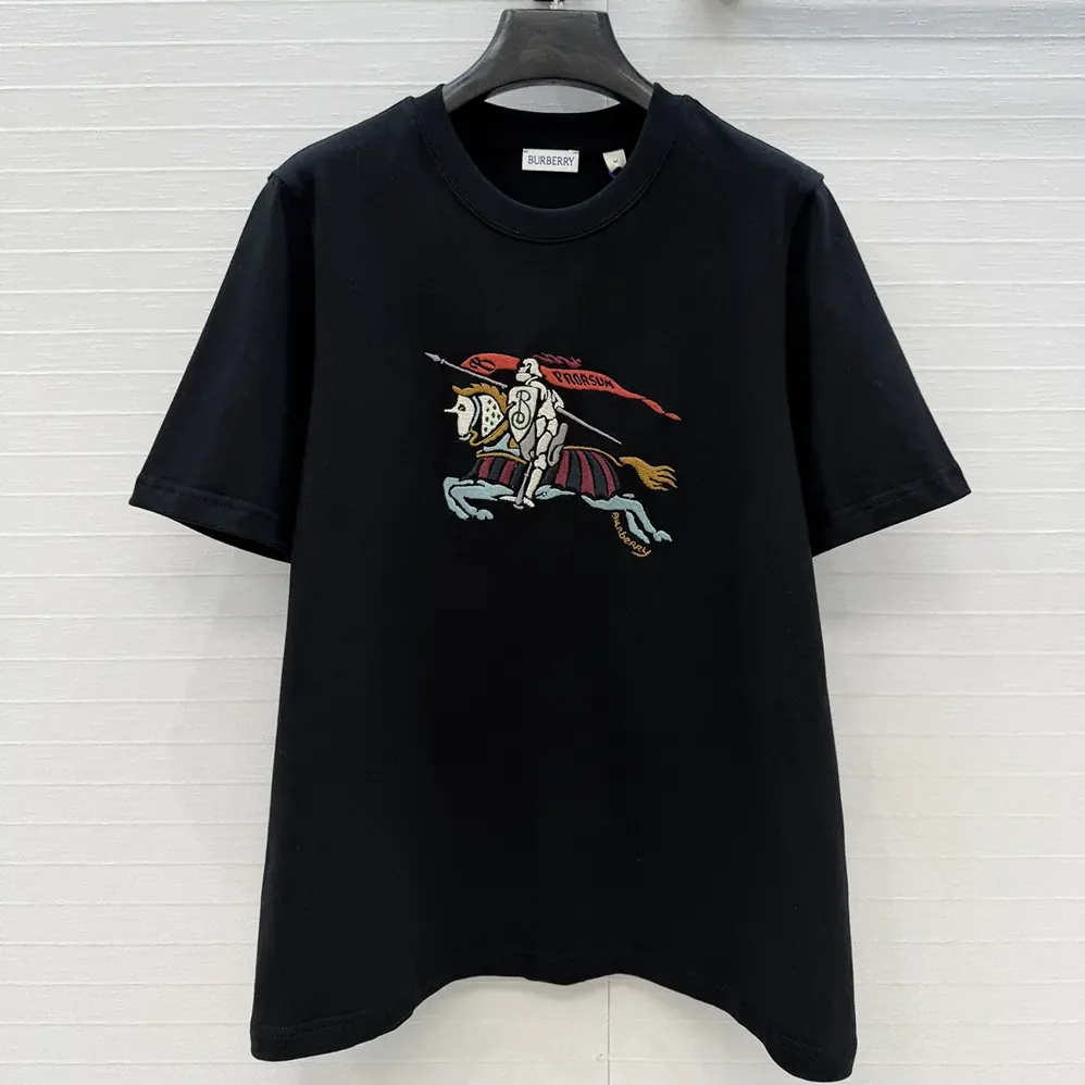 Burberry Crystal EKD Cotton T-shirt for Women in Black Burberry Crystal EKD Cotton T-shirt for Women in Black