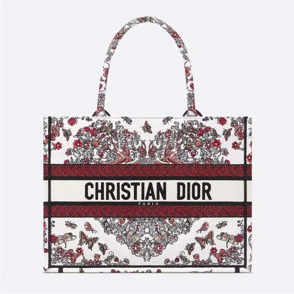 Dior Dioramour Medium Dior Book Tote Latte Embroidery for Women Dior Dioramour Medium Dior Book Tote Latte Embroidery for Women
