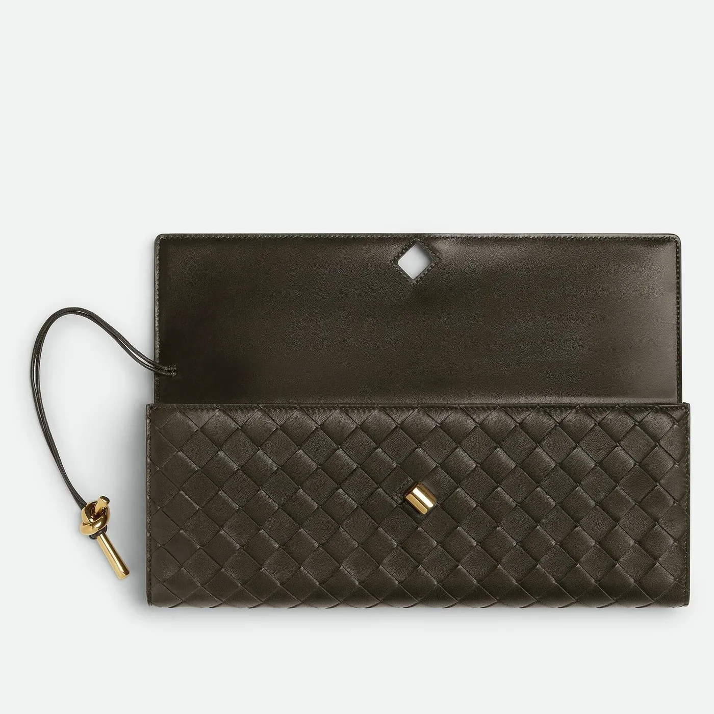 Bottega Veneta Andiamo Clutch Kaki /
