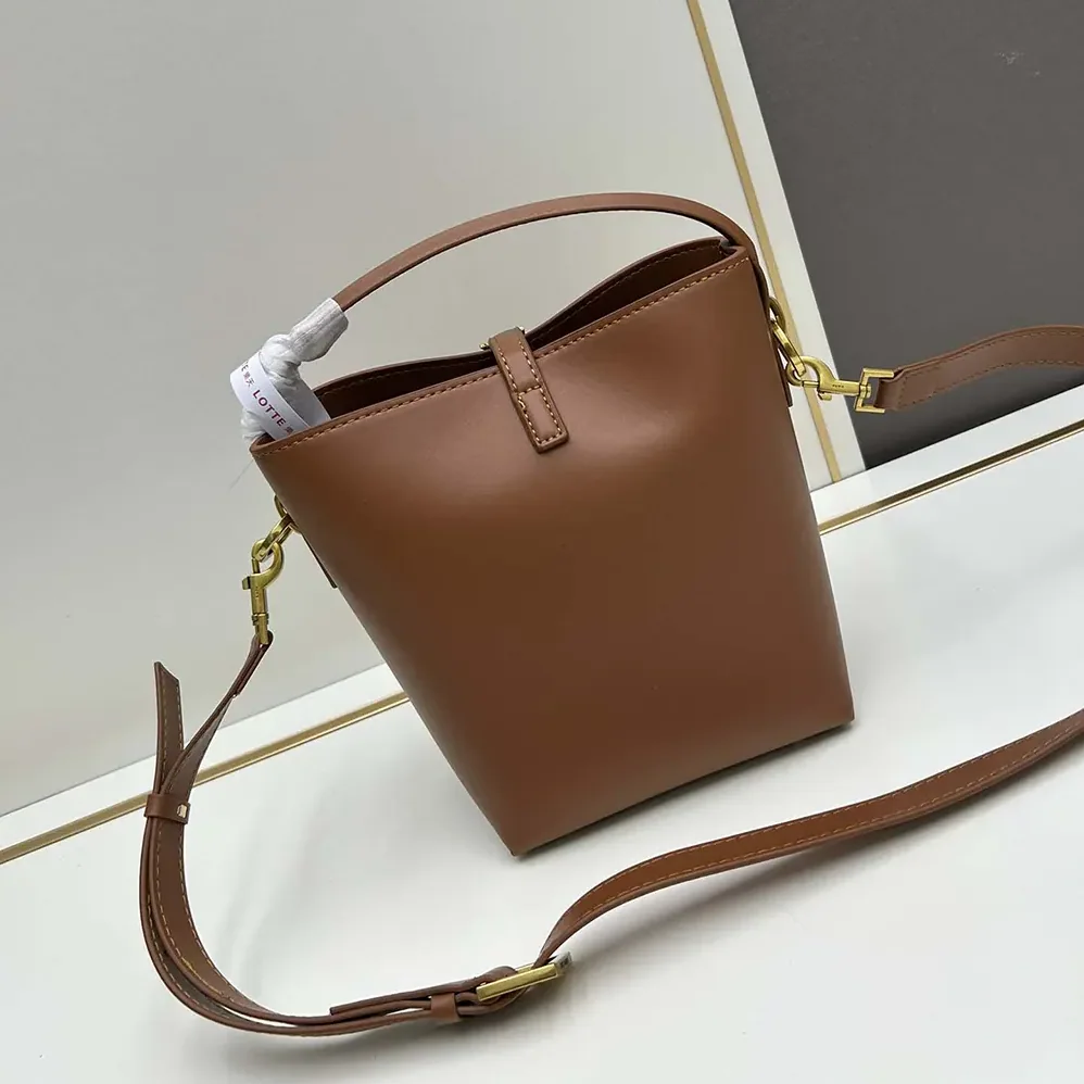 Saint Laurent YSL Le 37 Small in Shiny Leather for Women in Tan