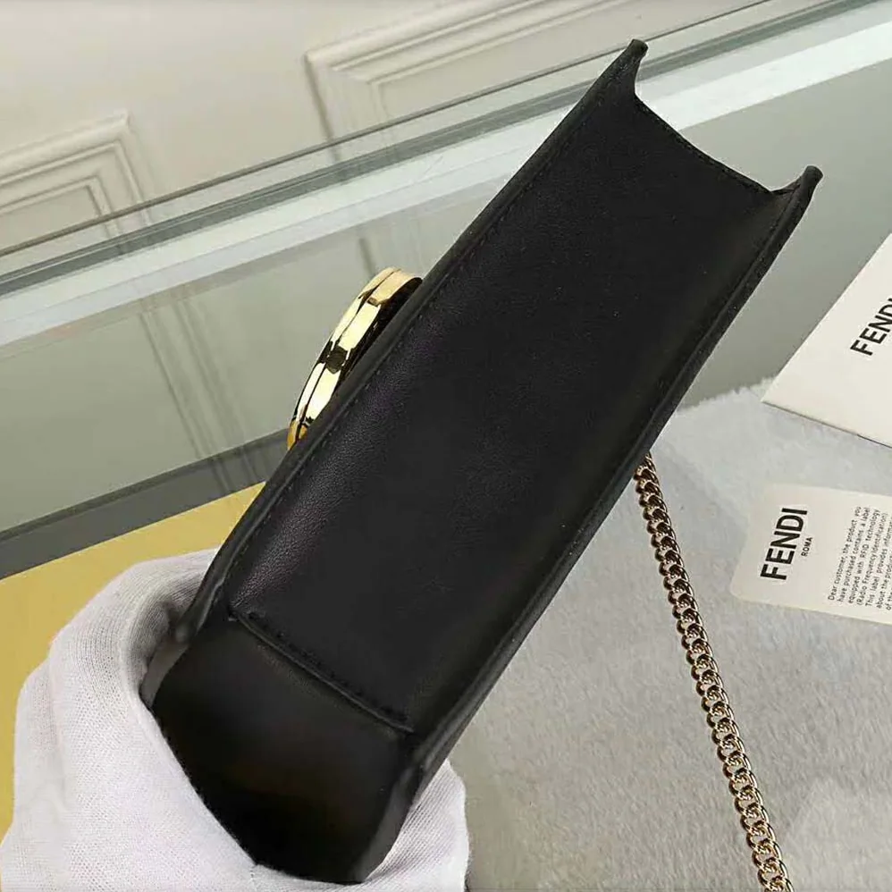 Fendi Wallet on Chain Black Leather Mini for Women in Bag