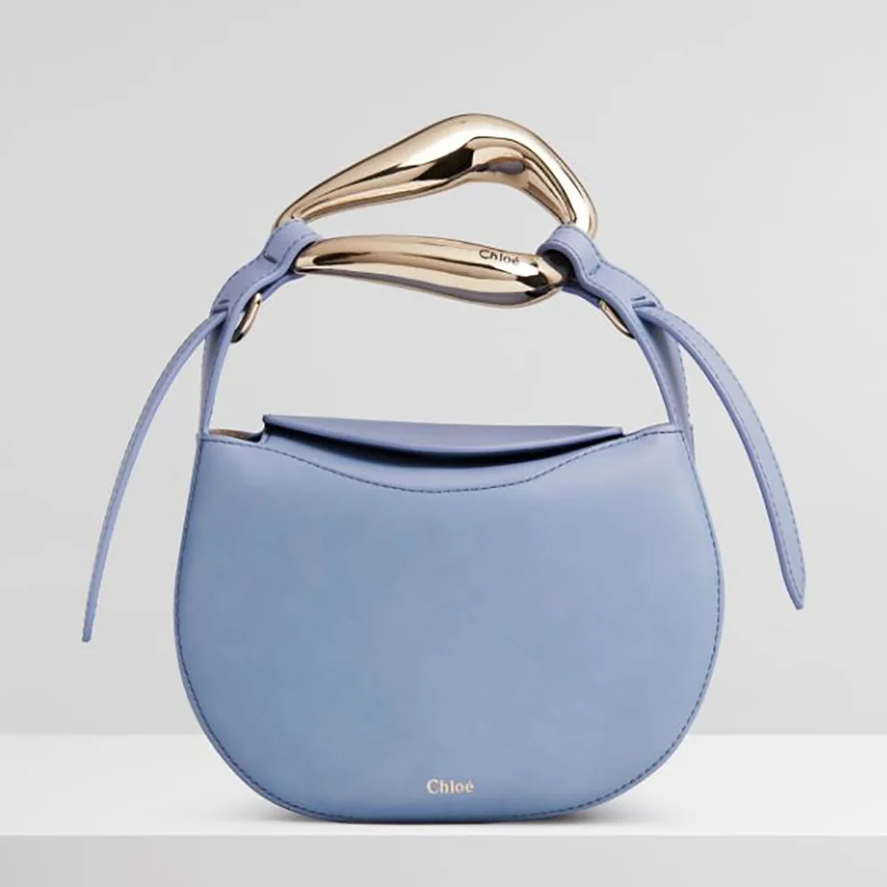 Chloe Kiss Small Purse in Small Grain Calfskin for Women in Blue