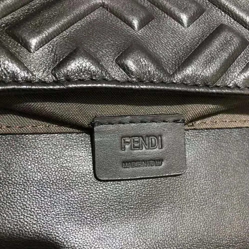 Fendi Iconic Mini Baguette Black Leather Bag for Women Fendi Iconic Mini Baguette Black Leather Bag for Women