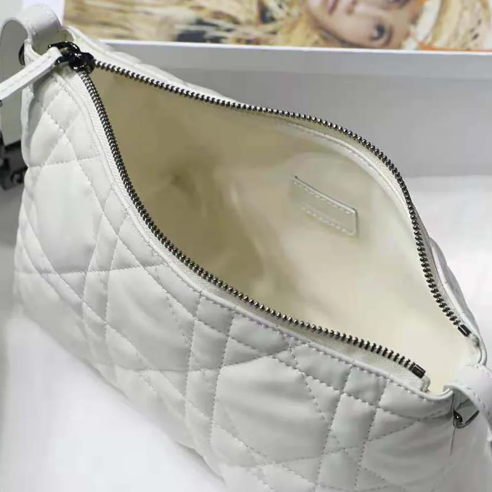 Dior Medium Diortravel Nomad Pouch Latte Macrocannage Calfskin for Women Dior Medium Diortravel Nomad Pouch Latte Macrocannage Calfskin for Women