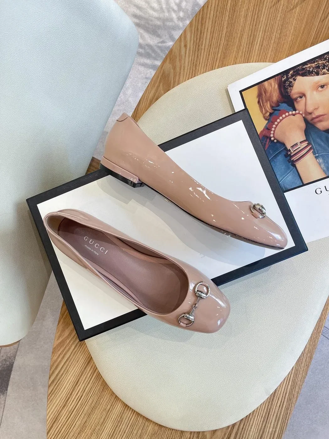 Gucci Ballet Flat With Horsebit Pink for Women