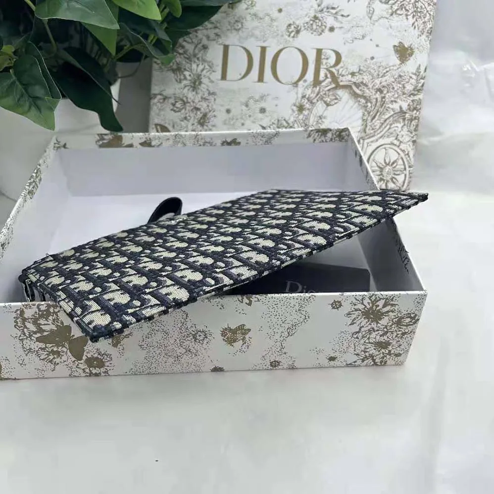 Dior A5 Pouch Beige and Black Dior Oblique Jacquard for Men