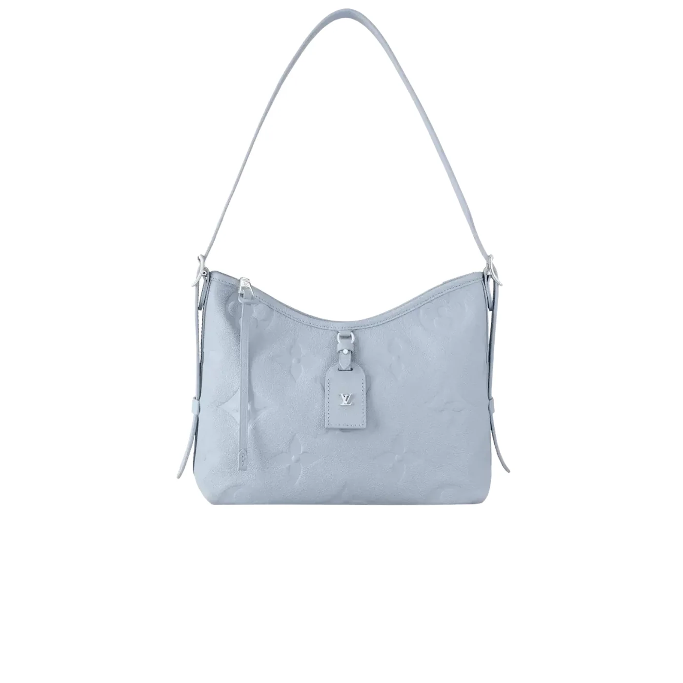 Louis Vuitton CarryAll PM Shoulder Bag in Blue Washed Silver Hardware