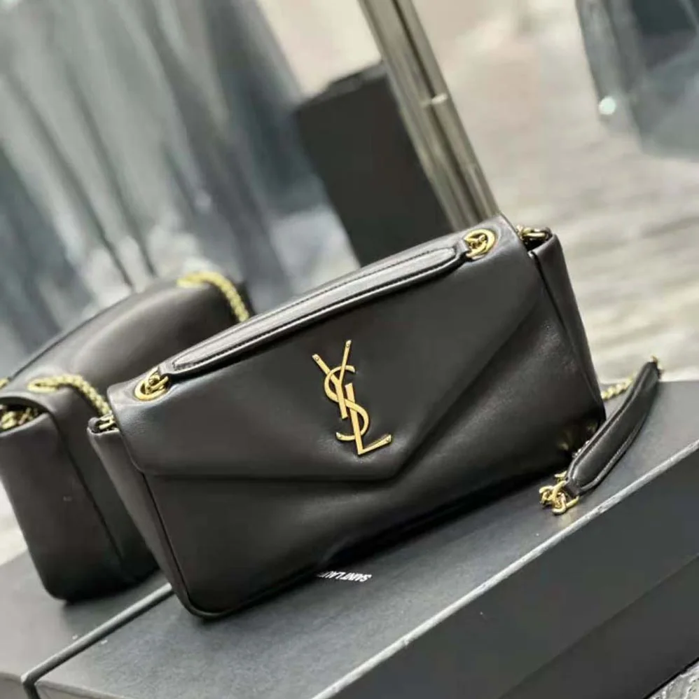 Saint Laurent YSL Calypso in Lambskin for Women in Black
