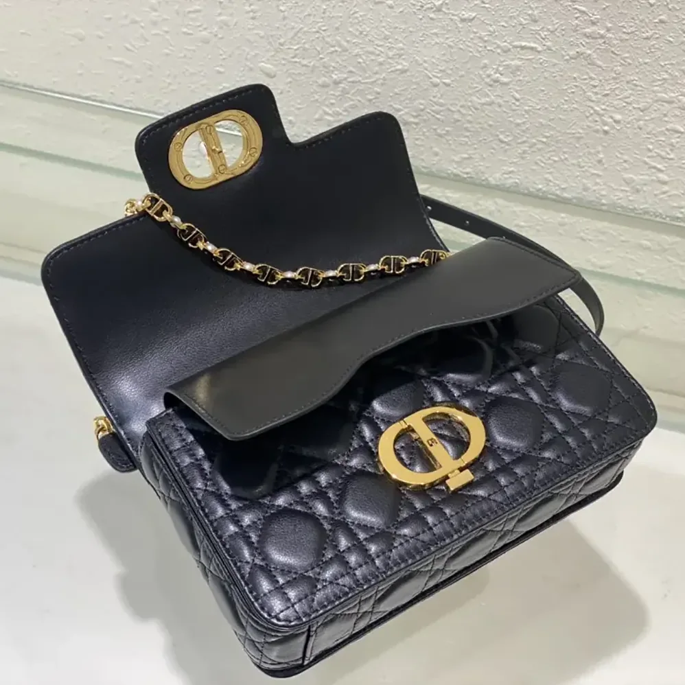 Dior Small Dior Jolie Top Handle Bag Black Cannage Calfskin for Women Dior Small Dior Jolie Top Handle Bag Black Cannage Calfskin for Women