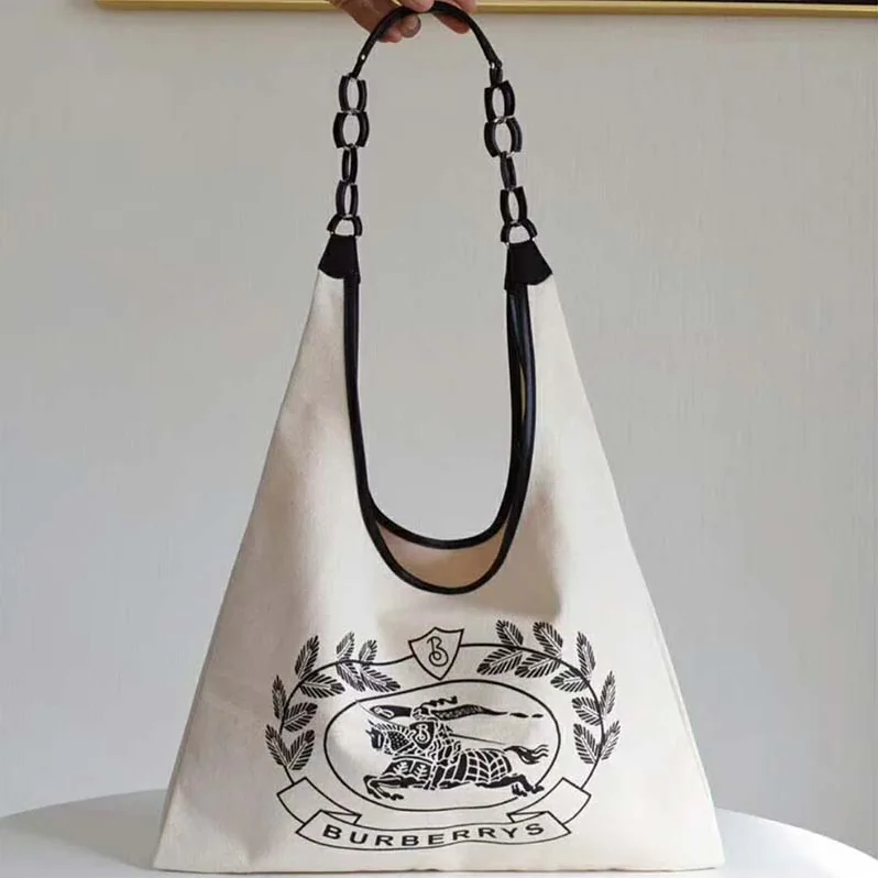 Burberry Medium Archive Logo Canvas and Leather Shopper for Women Burberry Medium Archive Logo Canvas and Leather Shopper for Women