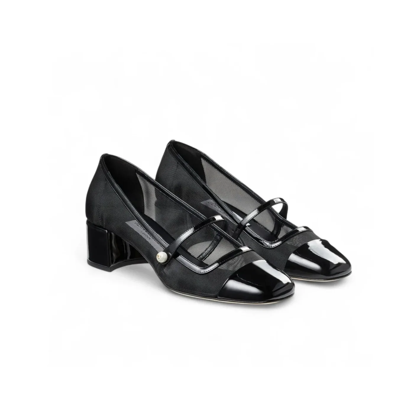 Jimmy Choo Elisa 45 Mesh Pumps Black ELISA45TNX