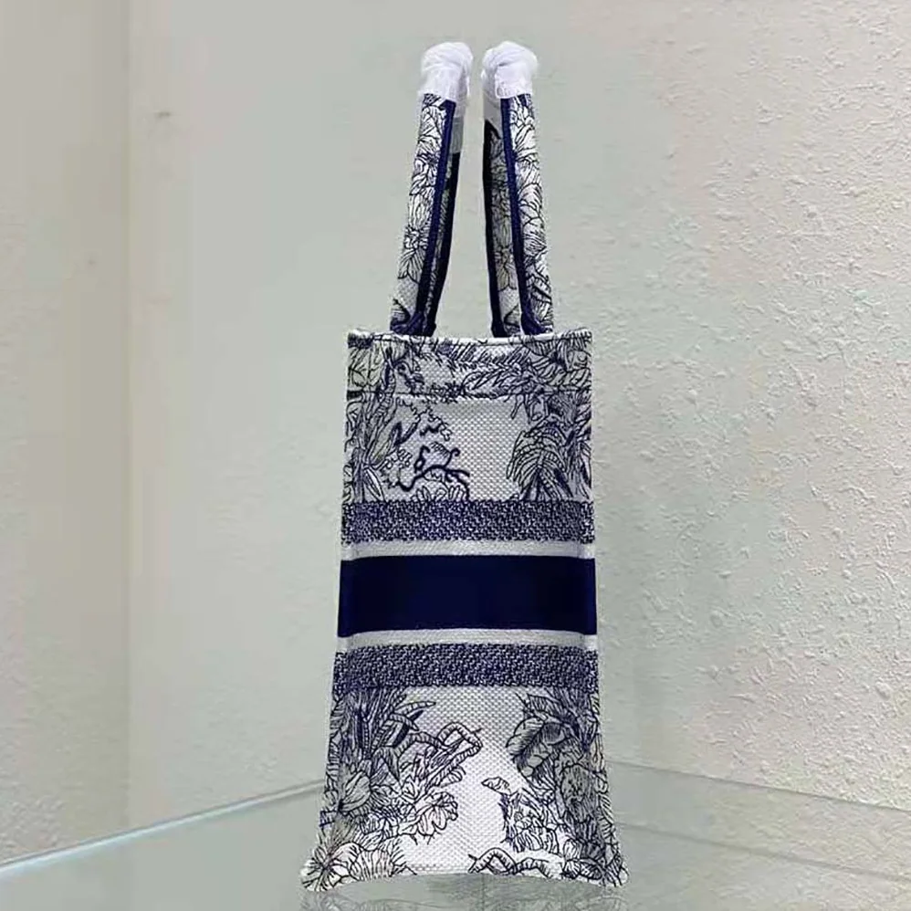 Dior Medium Dior Book Tote White and Blue Rêve D'Infini Embroidery for Women