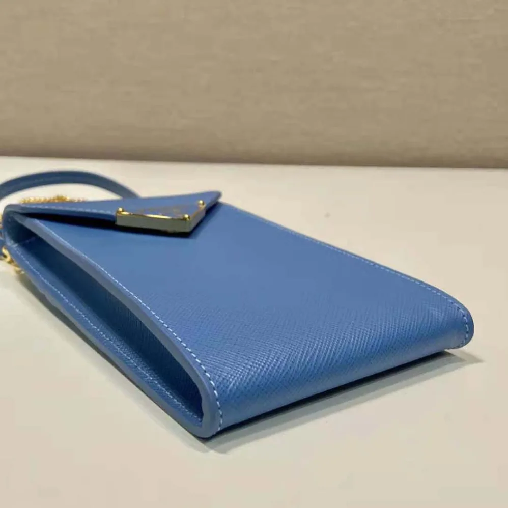 Prada Saffiano Leather Mini-Bag for Women in Blue