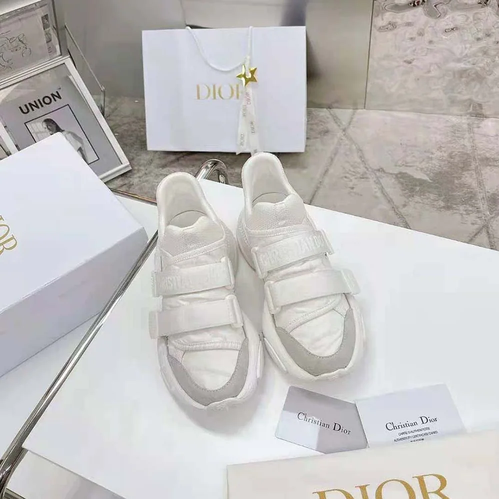 Dior D-Wander Sneaker White Camouflage Technical Fabric for Women