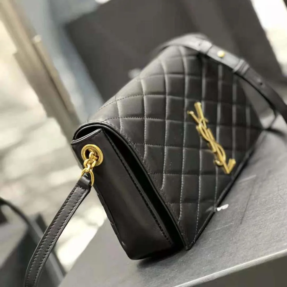 Saint Laurent YSL Kate Supple 99 in Quilted Lambskin for Women in Black