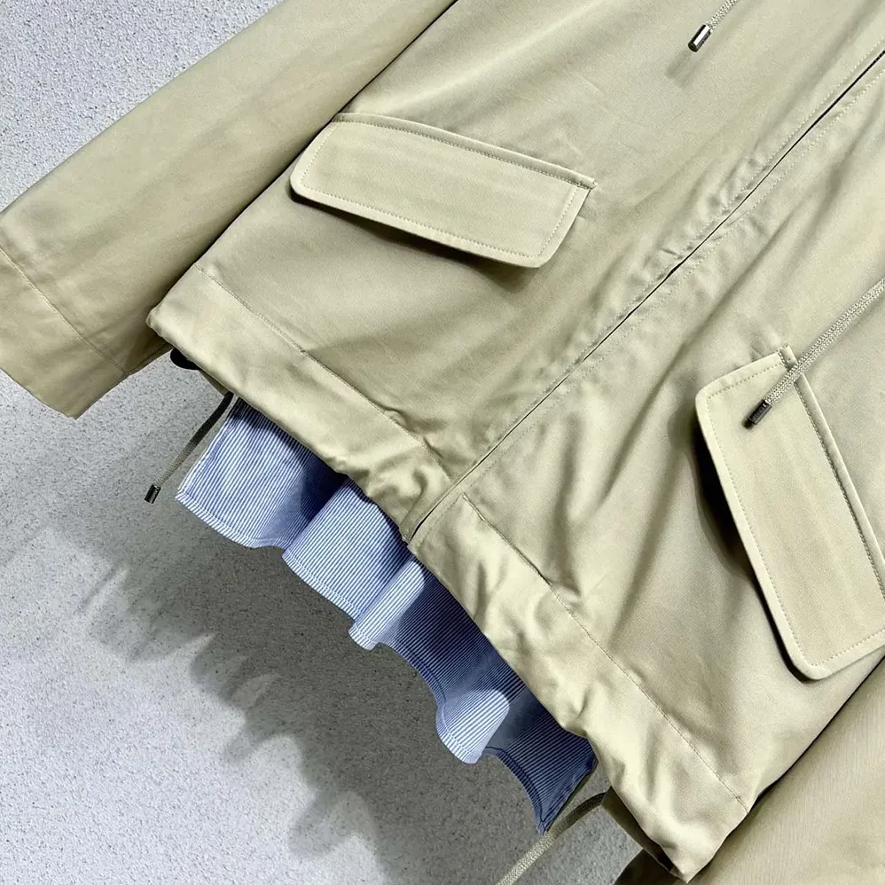 Loewe Hooded Parka in Cotton for Men in Beige Loewe Hooded Parka in Cotton for Men in Beige