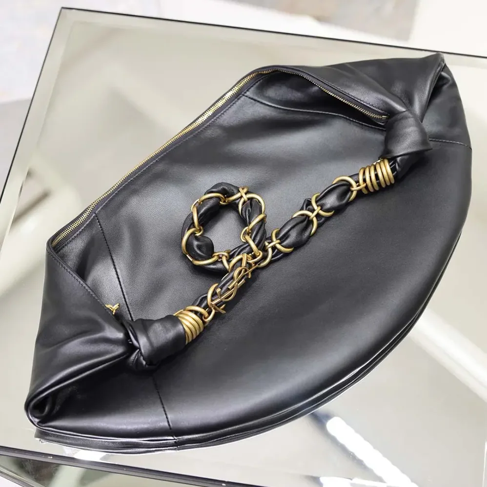 Saint Laurent YSL Amalia Small Hobo In Lambskin for Women in Black