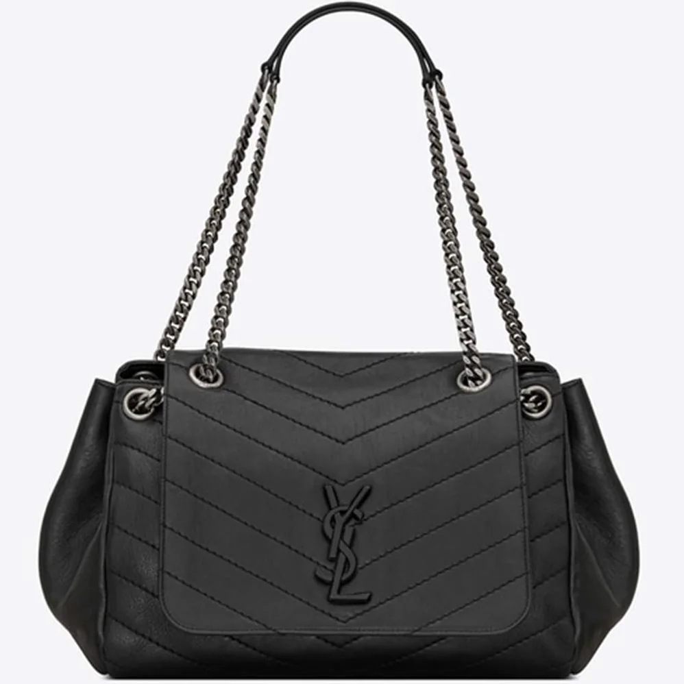 Saint Laurent YSL Nolita Medium Bag Vintage Leather for Women in Black Saint Laurent YSL Nolita Medium Bag Vintage Leather for Women in Black