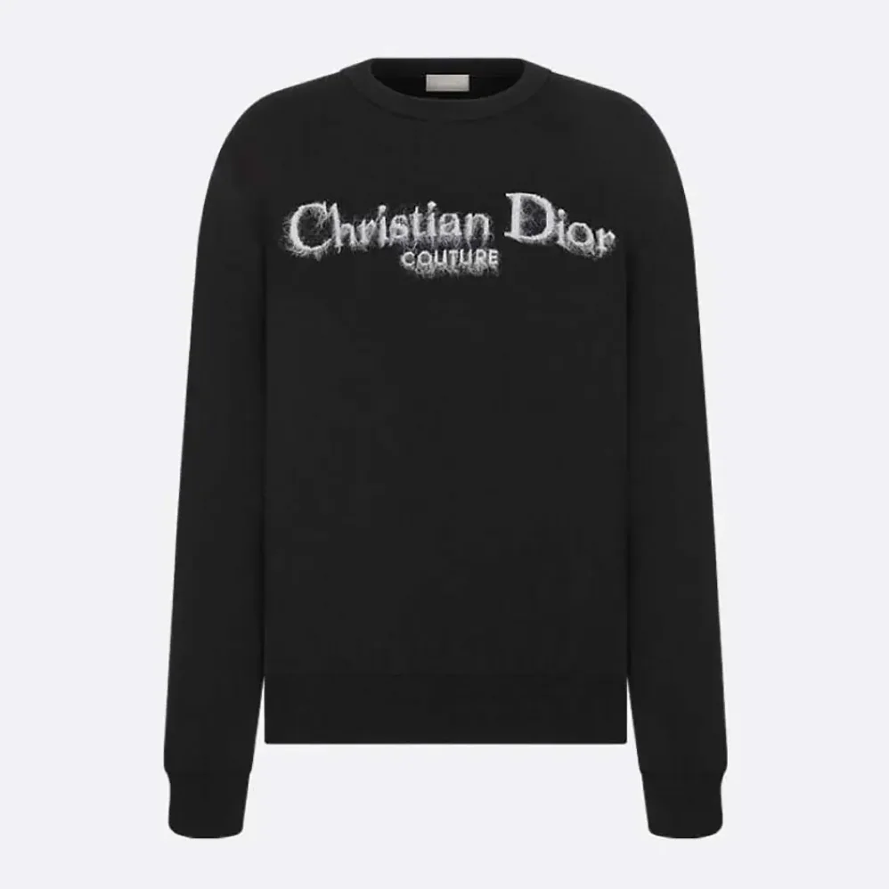 Dior Christian Dior Couture Sweater Black Wool Blend for Women