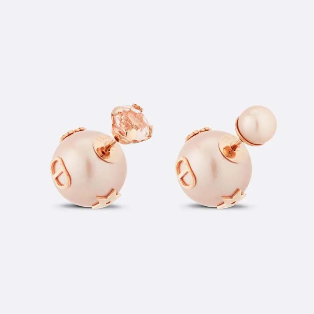 Dior Tribales Earrings Pink for Women in Finish Metal Dior Tribales Earrings Pink for Women in Finish Metal
