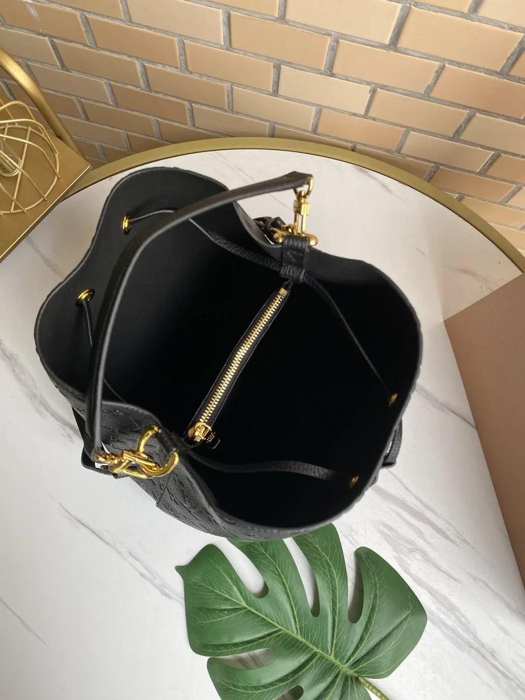 Louis Vuitton NeoNoe MM Bucket Bag Monogram Empreinte Black