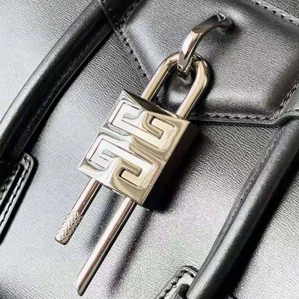 Givenchy Mini Antigona Lock Bag in Box Leather for Women in Black