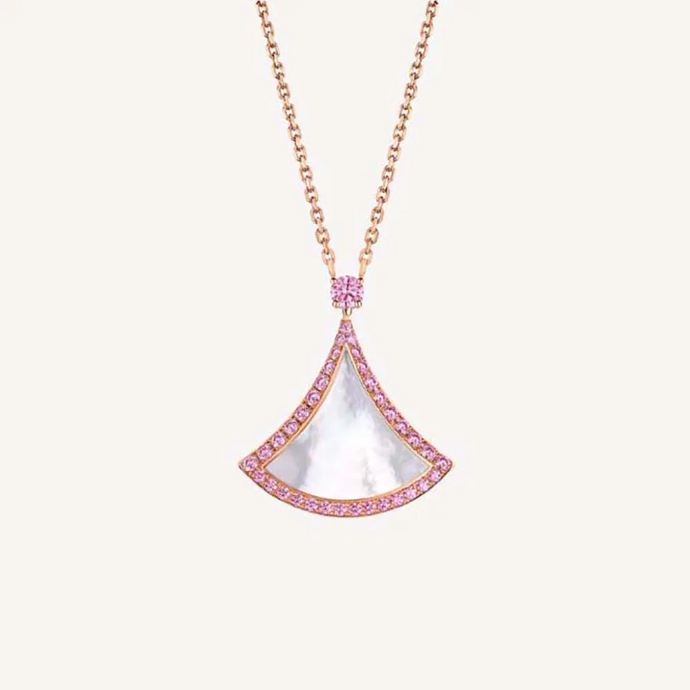Bvlgari DIVAS' DREAM Necklace in 18 KT Rose Gold Set for Women in Pink