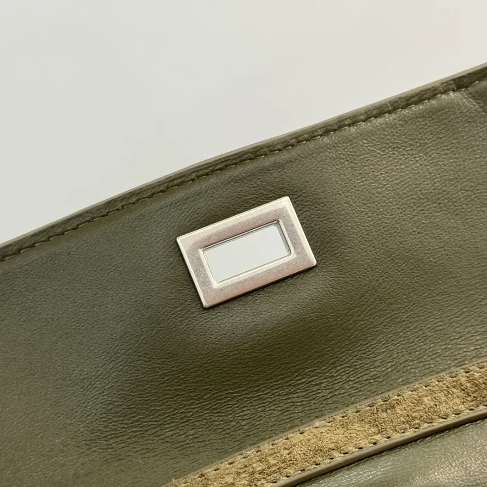 Balenciaga Rodeo Handbag Medium In Khaki Waxed Suede Calfskin And Smooth Calfskin for Women Balenciaga Rodeo Handbag Medium In Khaki Waxed Suede Calfskin And Smooth Calfskin for Women