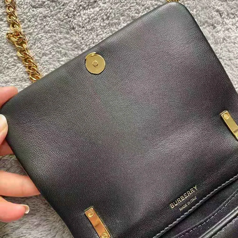 Burberry Mini Quilted Lambskin Lola Bag for Women in Black Burberry Mini Quilted Lambskin Lola Bag for Women in Black