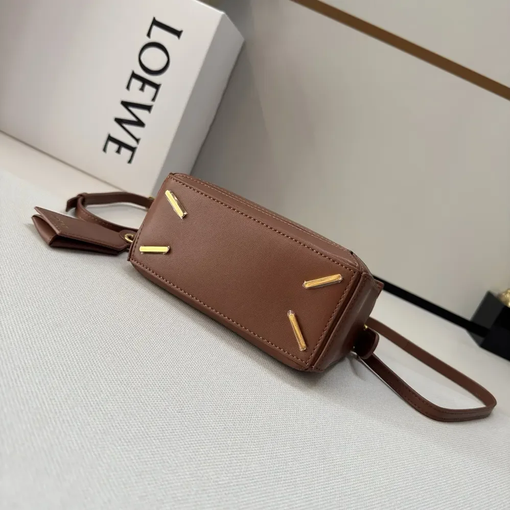 Loewe Small Featherlight Puzzle Bag in Nappa Lambskin for Unisex in Brown