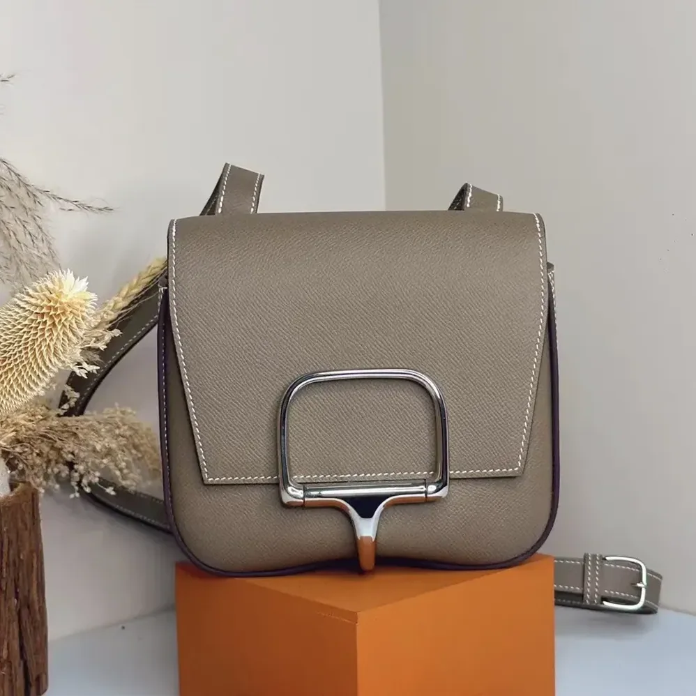 Hermes Della Cavalleria Mini Bag Epsom Leather for Women in Grey/Silver Hermes Della Cavalleria Mini Bag Epsom Leather for Women in Grey/Silver