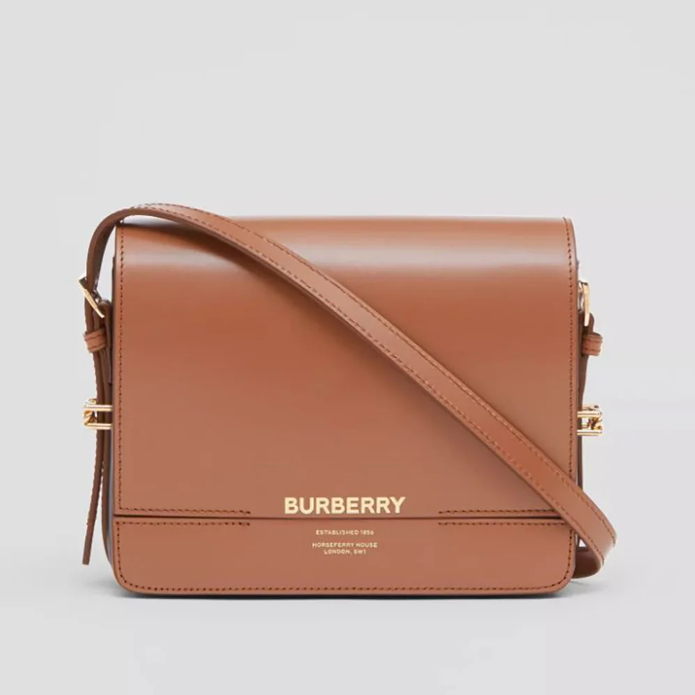 Burberry Small Two-tone Leather Grace Bag for Women in Brown