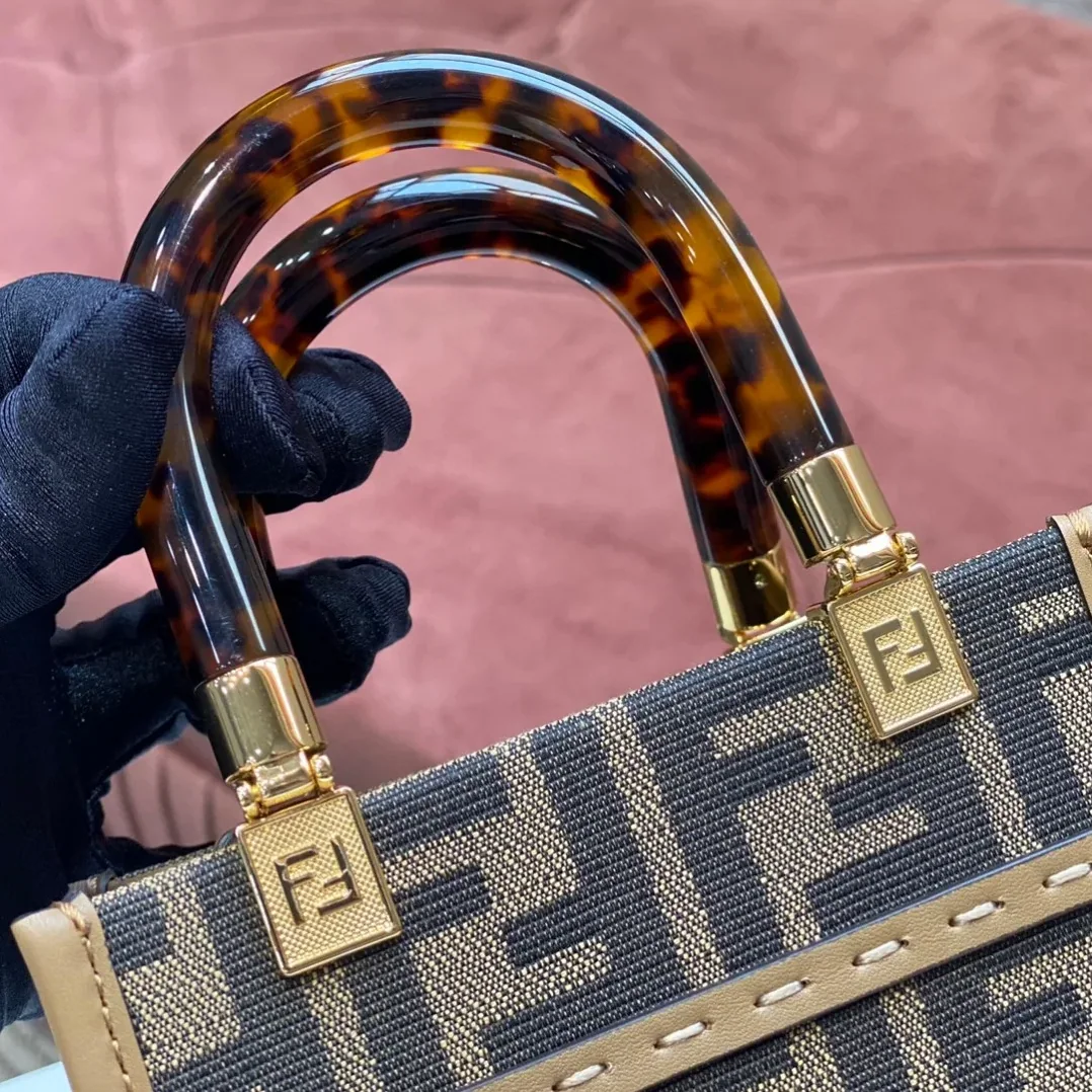 Fendi FD Sunshine Mini Shopper Bag Brown / Fendi FD Sunshine Mini Shopper Bag Brown /