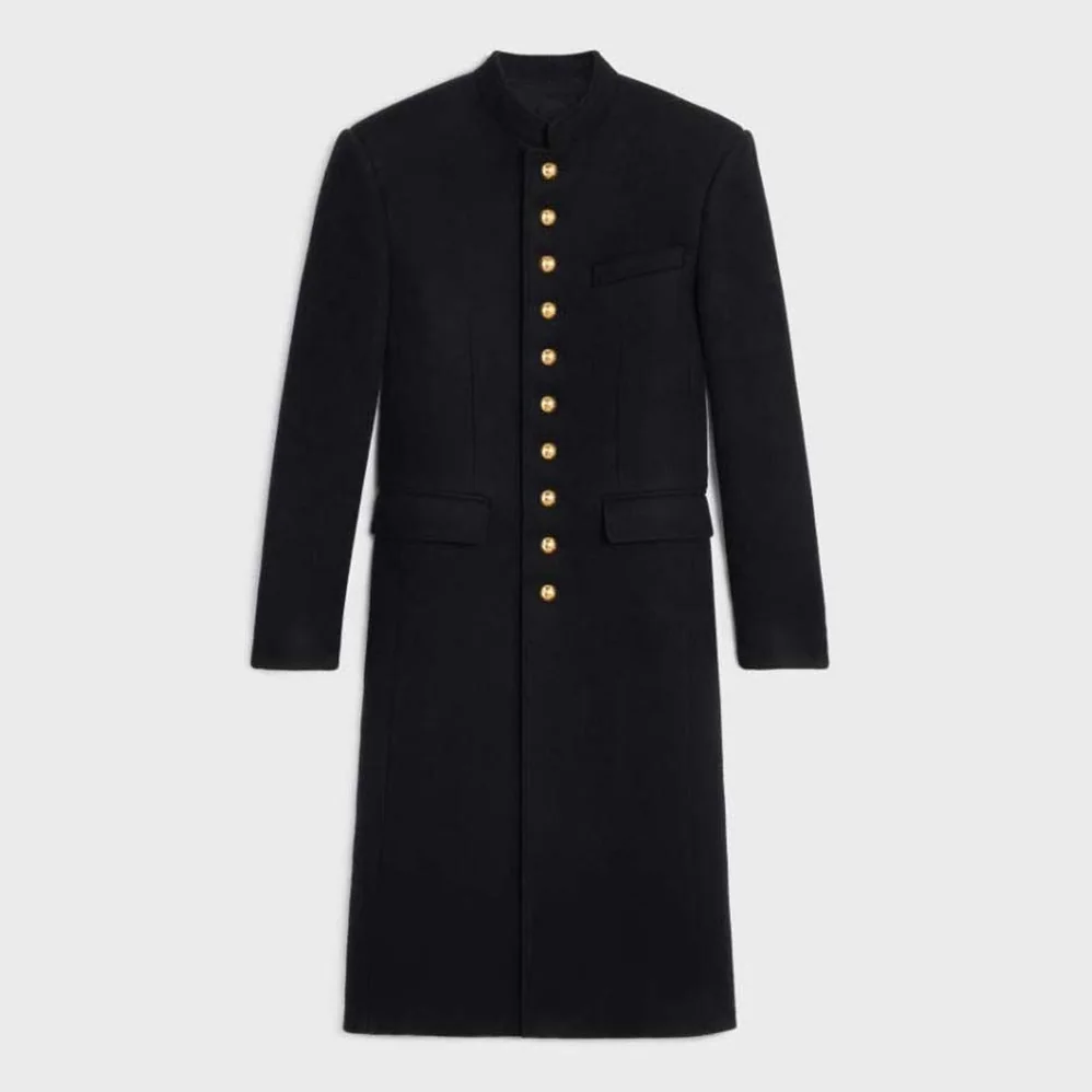 Celine Military Coat in Wool Cloth for Women Celine Military Coat in Wool Cloth for Women