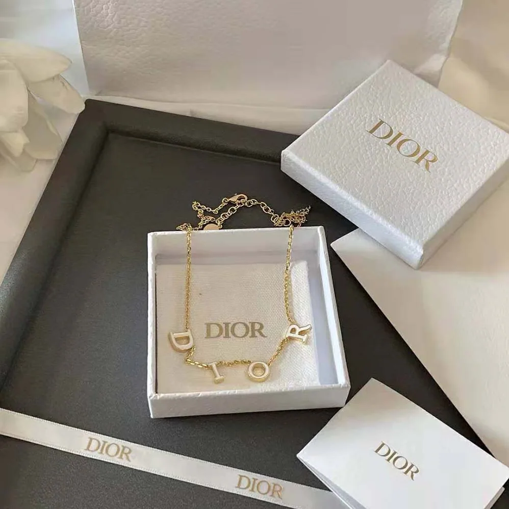 Dior Dio(r)evolution Necklace Gold-Finish Metal and White Lacquer for Women Dior Dio(r)evolution Necklace Gold-Finish Metal and White Lacquer for Women
