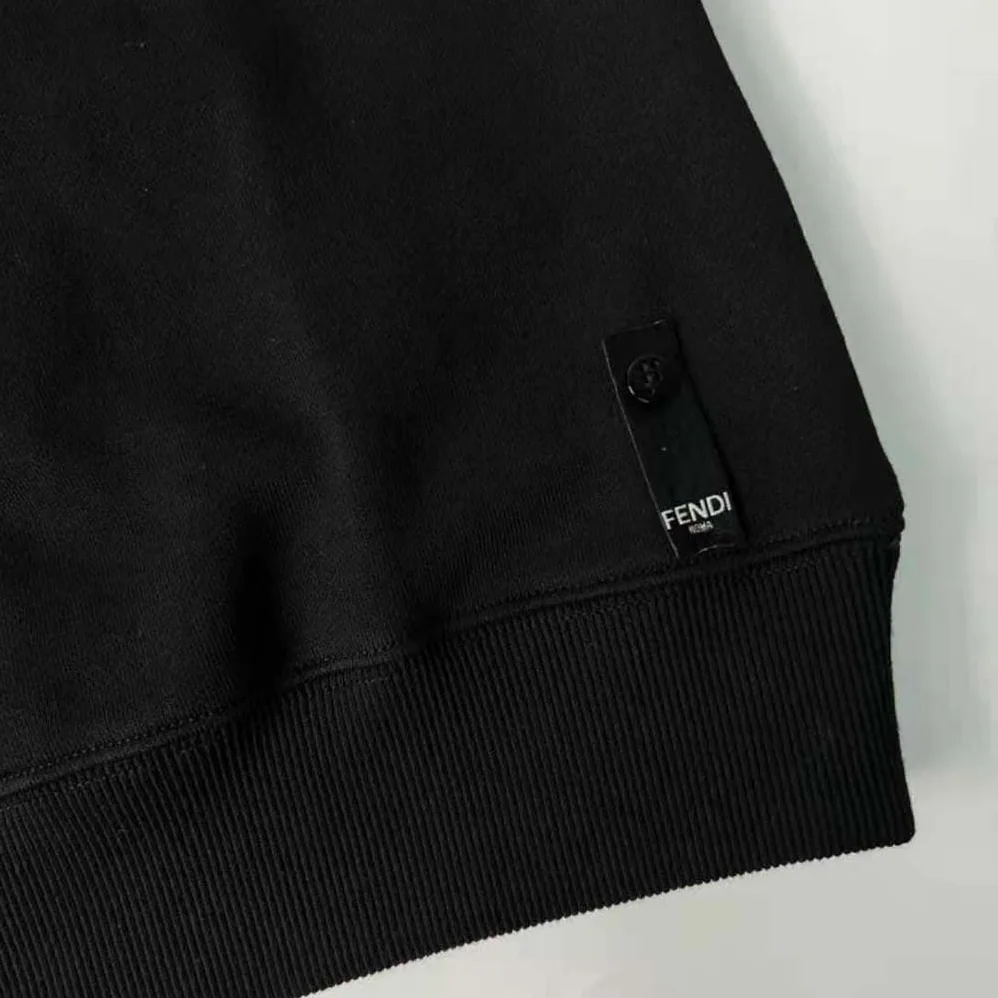 Fendi Black Jersey Sweatshirt-FY3938APN0F0QA1 for Men