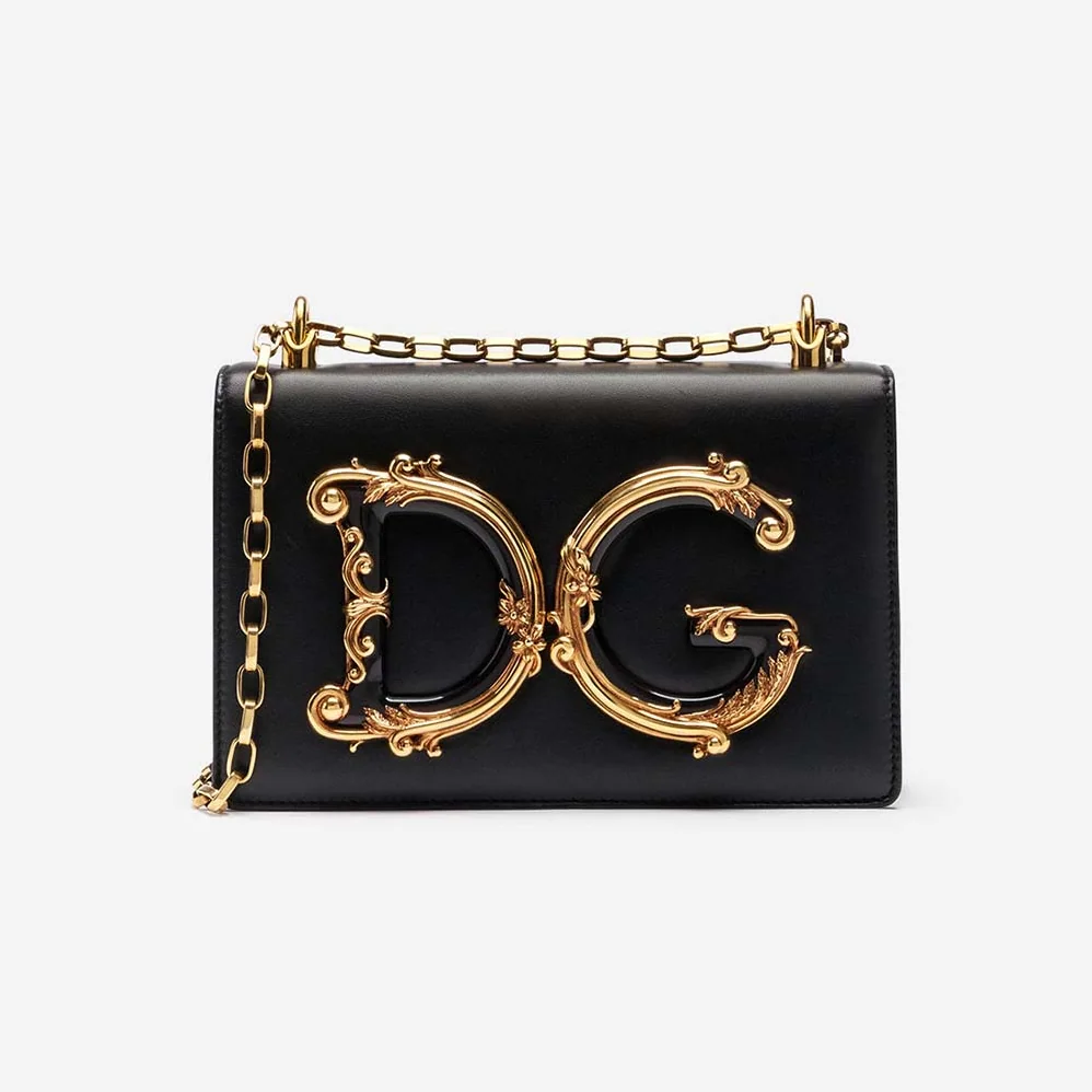 Dolce Gabbana D&G DG Girls Shoulder Bag Nappa Leather for Women in Black Dolce Gabbana D&G DG Girls Shoulder Bag Nappa Leather for Women in Black