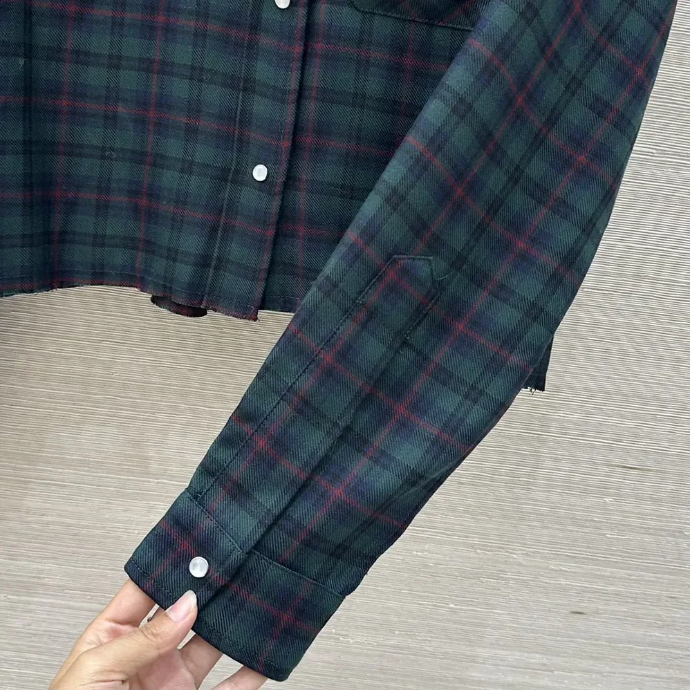 Miu Miu Plaid Shirt with Lettering Logo for Women Miu Miu Plaid Shirt with Lettering Logo for Women