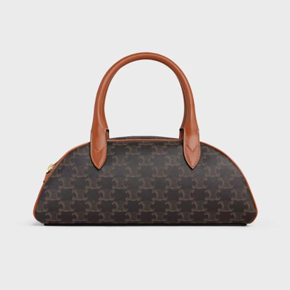 Celine Medium Teckel in Triomphe Canvas and Calfskin for Women