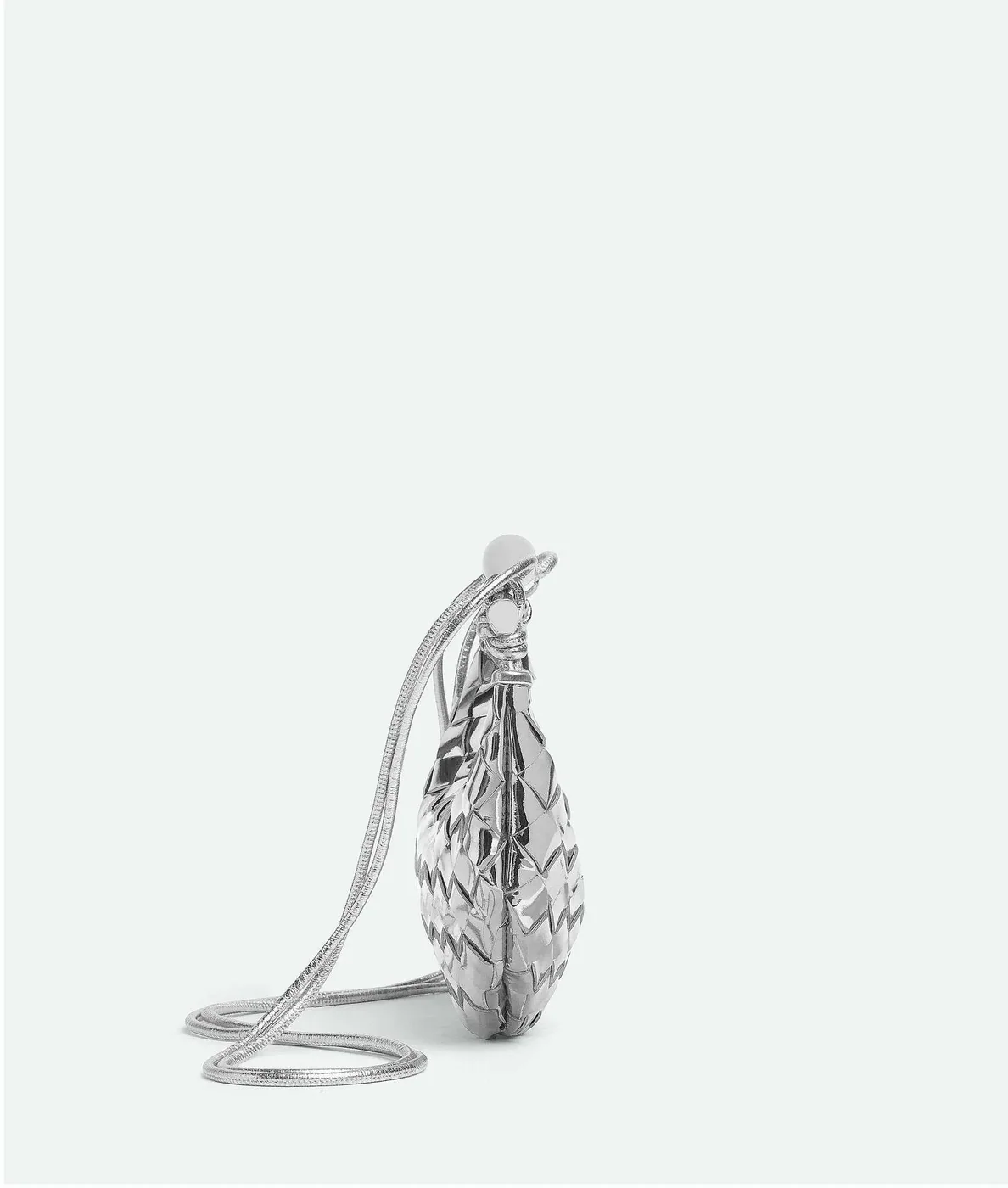 Bottega Veneta Mini Sardine Silver Bag - 7.9 Inches/ Bottega Veneta Mini Sardine Silver Bag - 7.9 Inches/